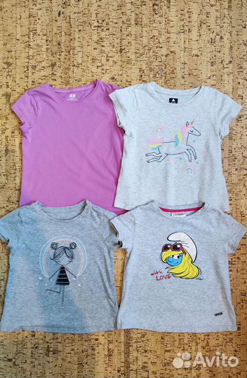 Футболки на девочку 110-116 Gap, H&M