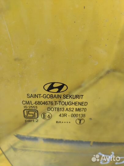 Стекло переднее правое для Hyundai i20