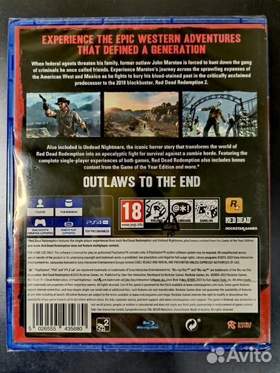 Red Dead Redemption PS4 рус суб
