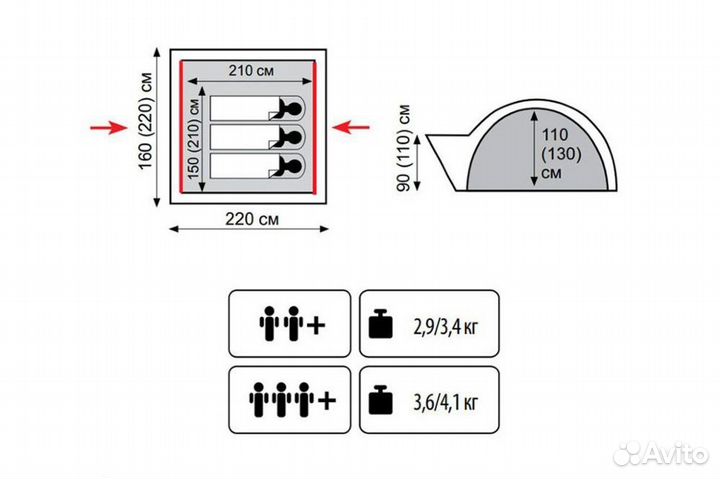 Палатка трекинговая двухместная Tramp lite wonder