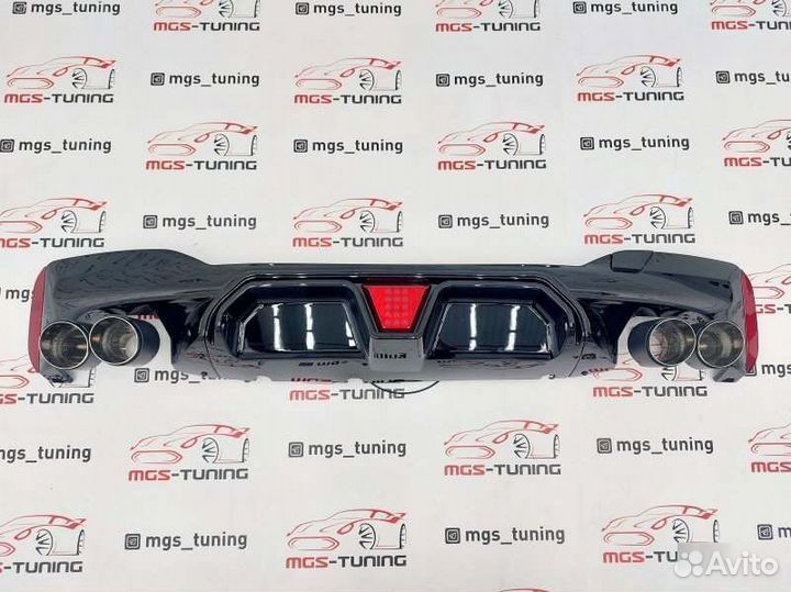 Диффузор G30 M5 CS LED стоп + насадки Акрапович