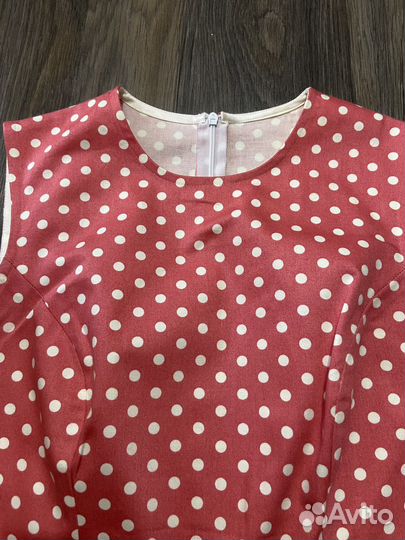 Платье. Сшито на заказ. Хлопок. Р.44