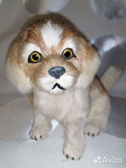 Интерьерная собачка из шерсти