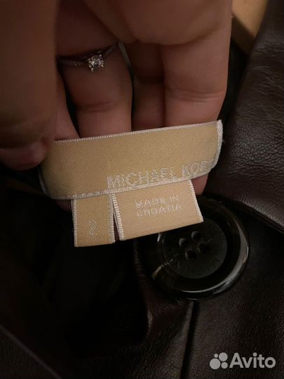 Кожаное платье Michael Kors