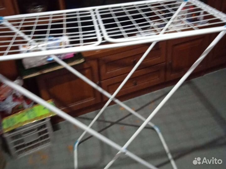 Сушилка для белья раздвижная удобная белая