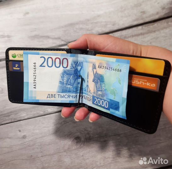 Зажим для денег натуральная кожа