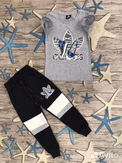 Костюм детский серый 9-10 лет