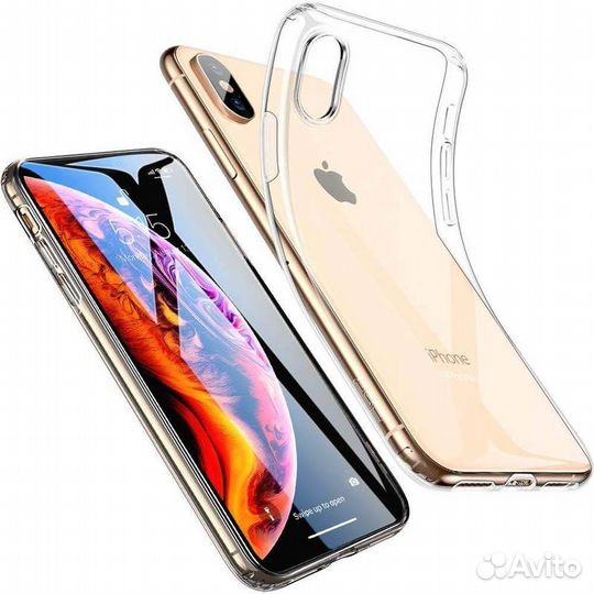 Чехол Apple iPhone XS Max силикон (прозрачный) ESR