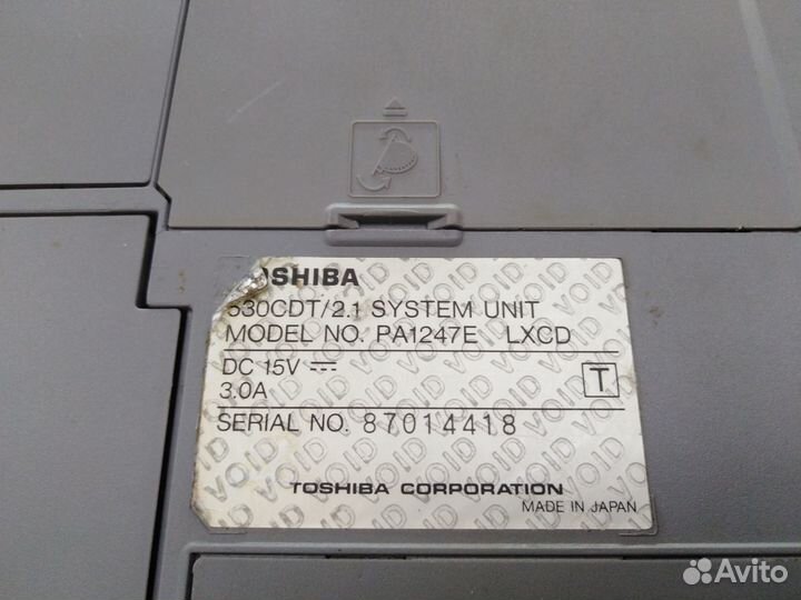 Ретро ноутбук Toshiba, Tecra