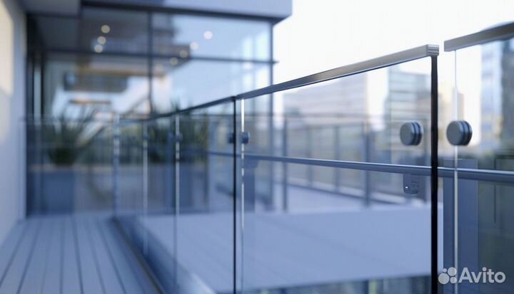 Стеклянные ограждения для лестницы