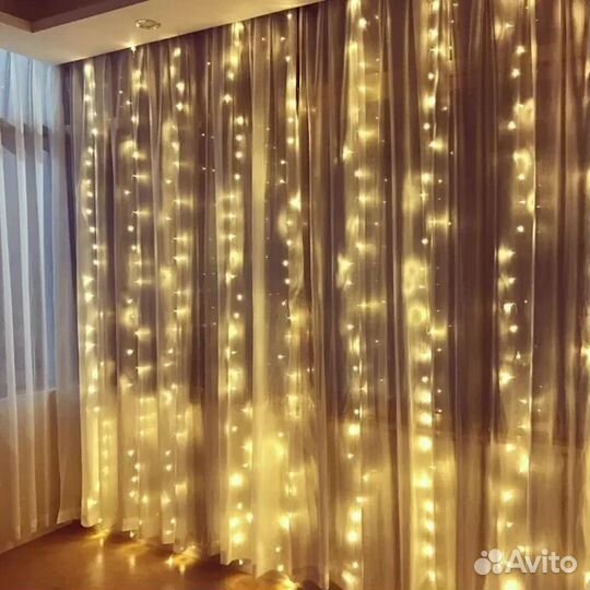 Штора гирлянда