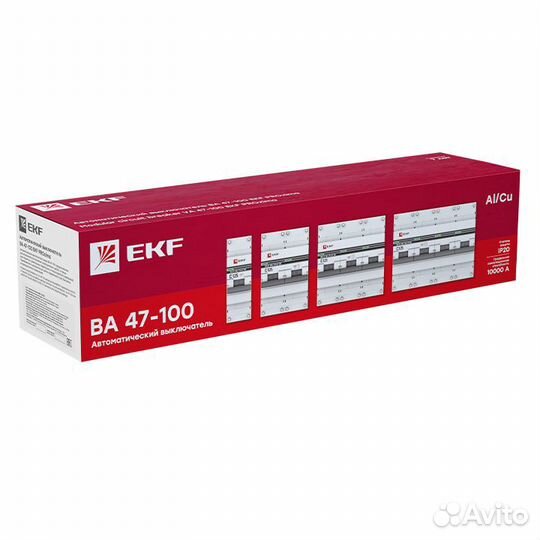 EKF PROxima ва 47-100 Автоматический выключатель (С) 3P 20А 10kA