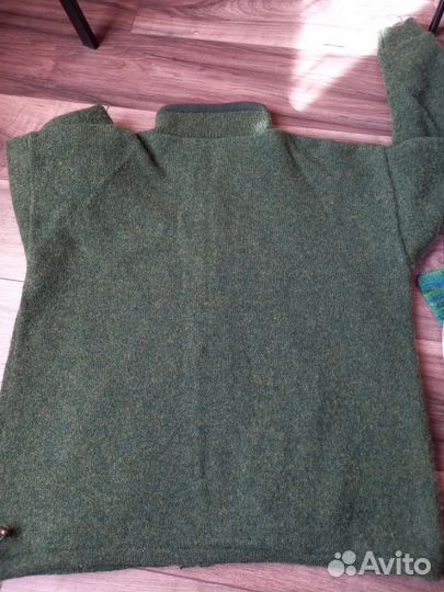 Свитер мужской на молнии aran шерсть р.L,XL