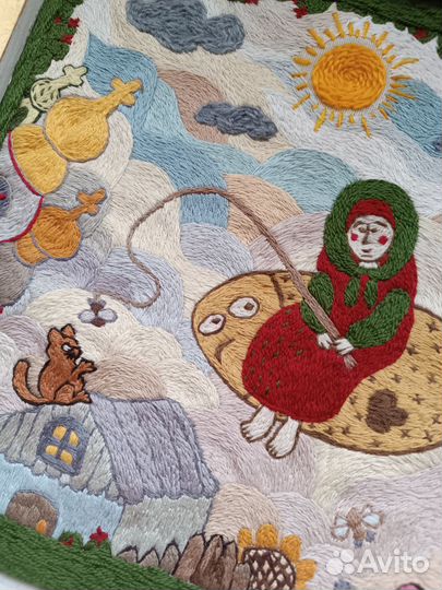 Вышитая картина гладью