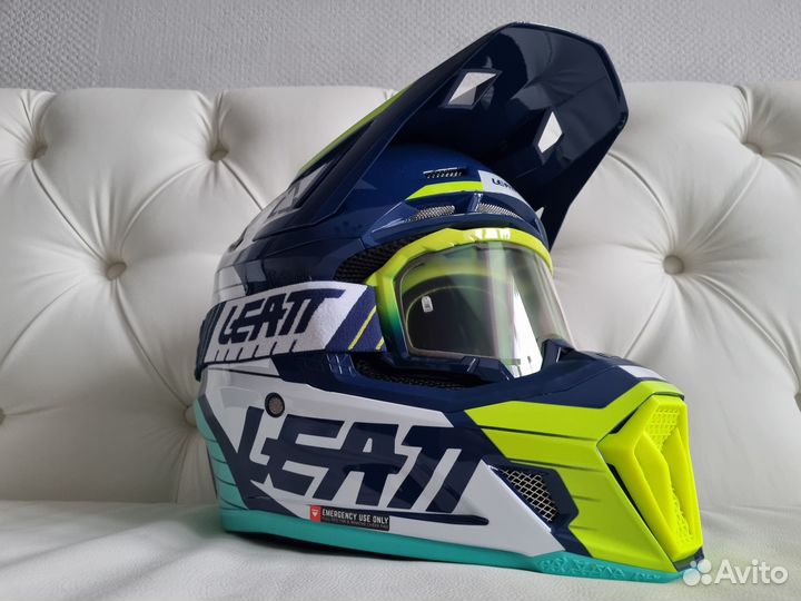 Шлем Leatt Moto 7.5 Helmet Kit Navy Blue + очки