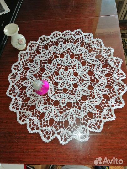 Салфетка кружево, ручная работа, нитки хлопок