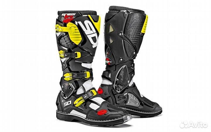 Мотоботы Sidi Crossfire 3 White/Black/Yellow Fluo
