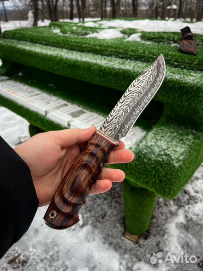 Нож мозаичный дамаск