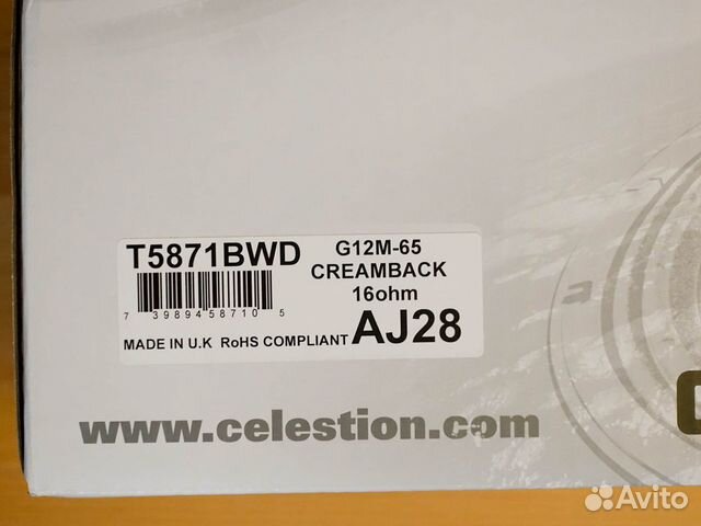 Celestion G12M-65 Creamback 16Ohm объявление продам