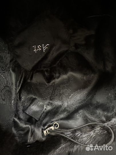 Шапка норковая, цвет черный, объем регулируется