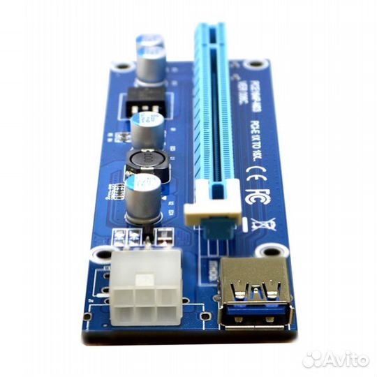 Райзер (Riser) pci-e 1x-16x для майнинга 6pin