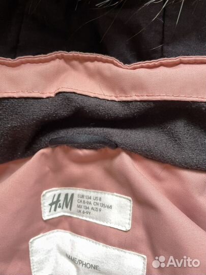 Зимний комбинезон h&m для девочки 140