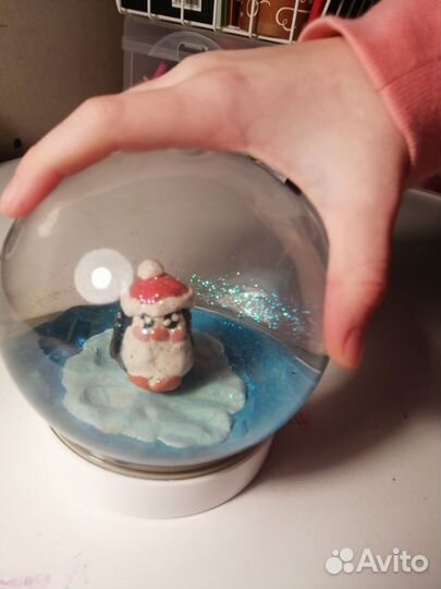 Снежный шар ручной работы