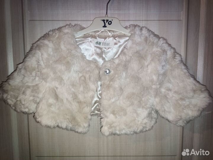 Детское меховое манто, жилет фирмы H&M