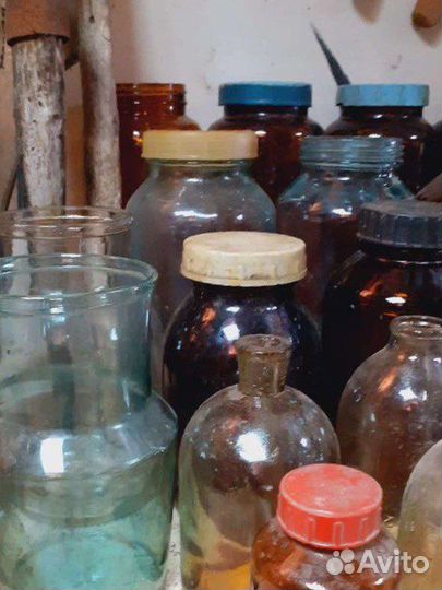 Бутыли Банки 50х годов глинянные горшки