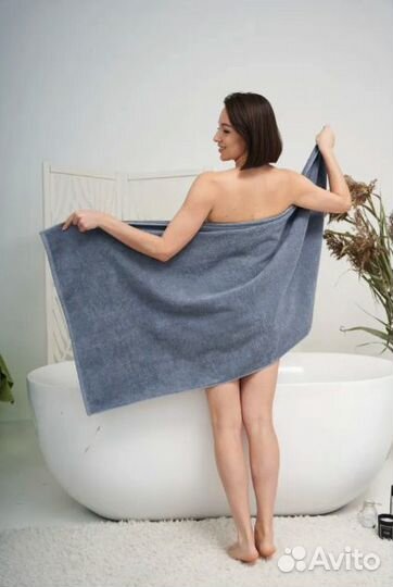 Полотенце банное махровое графит-е 70&140 шт