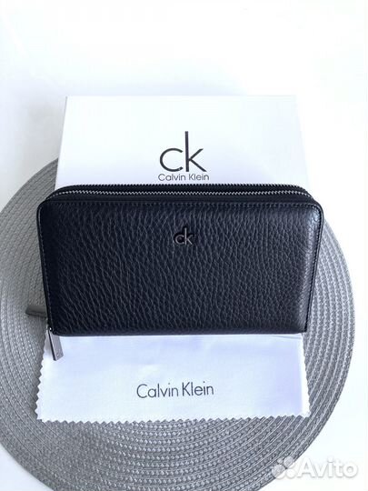 Мужской клатч Calvin Klein кожаный кошелёк Calvin