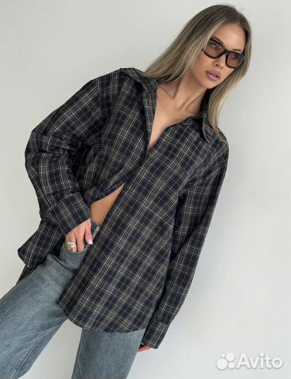 Рубашка в клетку женская