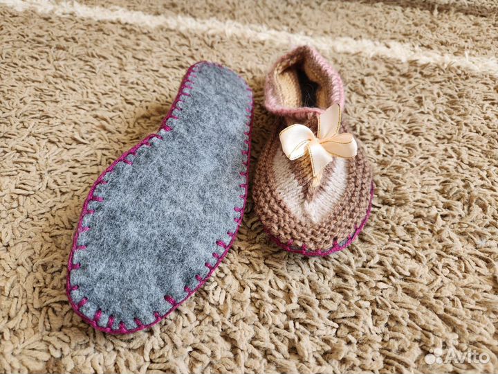 Вязанные тапочки