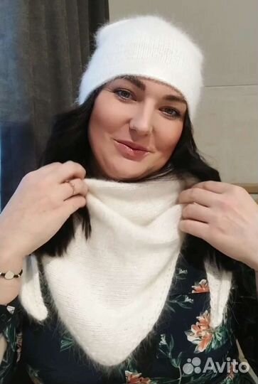 Пуховый платок косынка пух норки