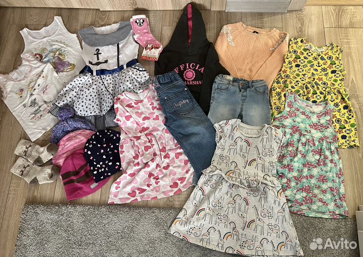 Вещи пакетом на девочку 98-106(110)