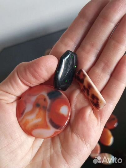 Бусины из натурального камня. Агат, тигровый глаз