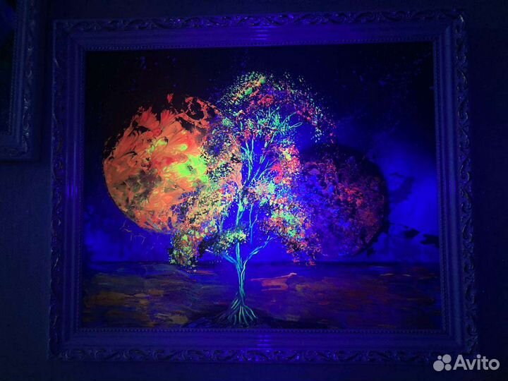 Картина баллончиками на холсте 50*40см