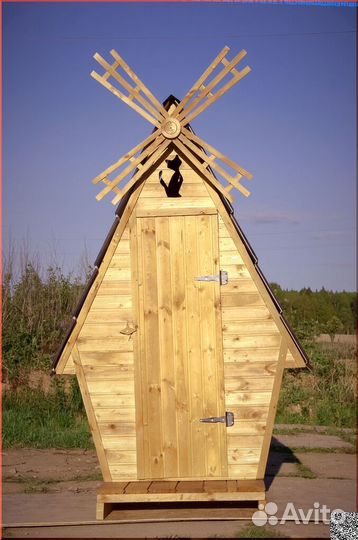 Дачный туалет деревянный GAR206