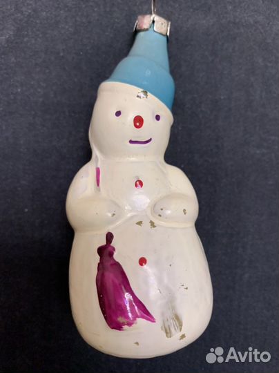 Елочные игрушки СССР снеговик