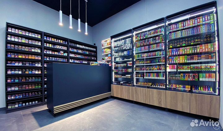 Табачный магазин с ассортиментом для вейперов