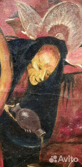 Картина 50 на 70 см, по мотивам худ.Иеронима Босха