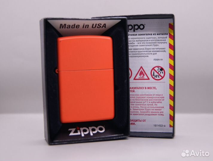Оригинальная Zippo 231 Regular orange matte