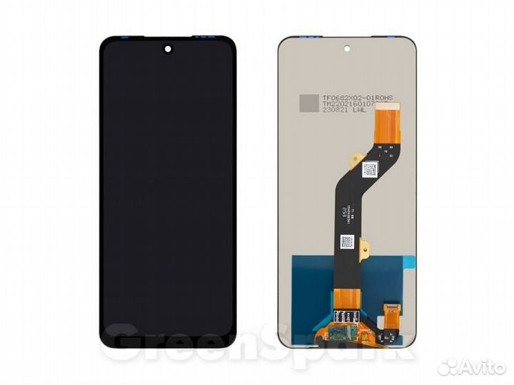 Дисплей для Infinix Hot 20 +тач черный 100%