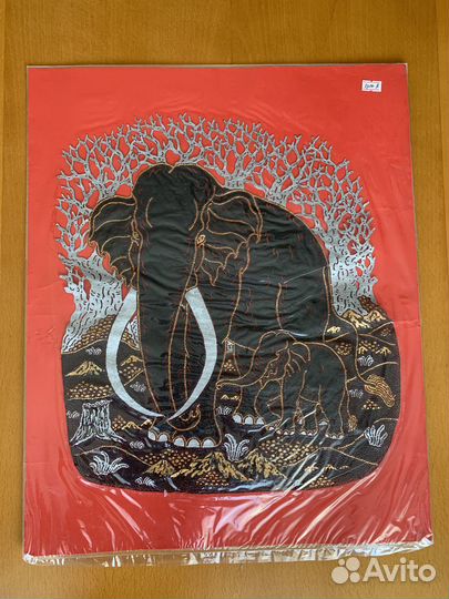 Картина натуральная кожа Таиланд