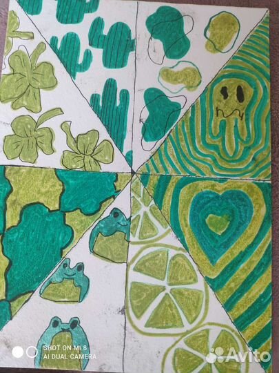 Картина абстракция акрилом