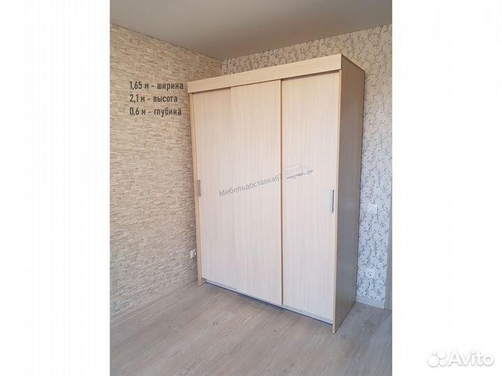 Шкаф-купе 1,65м (без зеркала, - с зеркалом)