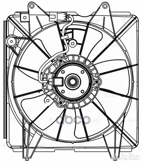 Э/вентилятор охл. для а/м Honda Civic 5D (06)