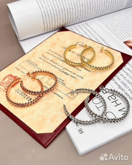 Серьги кольца 4см Car.tier clash