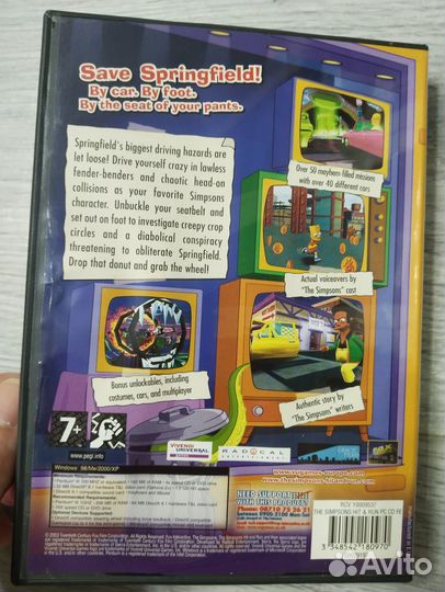 The Simpsons Hit & Run PC DVD-box