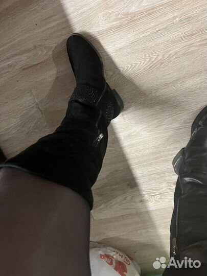 Сапоги замшевые натуральные